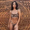 Mulheres nadar desgaste leopardo bikinis sexy biquini push up swimsuit feminino beachwear