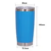 18 Colors 20 oz Stainless Steel Tumbler Cup Travel Beer Mug Water Bottle With Lid Coffee Mugs