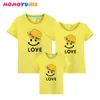 100%cotton Family Look Summer Family Clothing Mother Daughter T Shirt Family Matching Outfits Father Son T-shirt Plus size 210713
