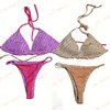 dames sexy mode badpak, zwem bikini badmode, zwemmen strandkleding tweedelige volledige letter bedrukt geen BH beugel ondersteuning braziliaanse stijl zomer badpakken bikini's