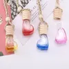 5ml heart shape Empty Refillable Perfumes Packaging Bottles Car glass perfume bottle aromatherapy Cars Pendant A217277