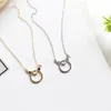 Cute Hollow Out Cat Ears Necklace For Women Girls Pet Lovers Animal Dog Head Enamel Necklaces Choker Lovely Jewelry Gifts