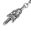 Orecchini pendenti a forma di croce Orecchini punk hip-hop in argento antico con catena per uomo e donna
