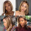 Honey Blonde Highlight Wig Human Hair Straight 13x4 Bob Wig Lace Front Human Hair Wigs for Black Women Short Hd Lace Frontal Wig563410836