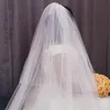 Welony ślubne Prostota Zwykły Tulle 2 Warstwy Długi Wedding Veil Eleganckie 3 metry T Biała pokrywa kości słoniowej z grzebieniem