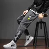 Baggy męskie Cargo Dżinsy Moda KPOP Ubrania Harlan Jeans Streetwear Harajuku Spodnie Joggers Elastyczne Dżinsy Talii Mężczyzna 211011