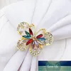 10pcs El Spring Color Butterfly Napkin Buckle Alloy Diamond Ring Rings Factory price expert design Quality Latest Style Original Status