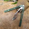 Novo Balisong Orca Killer Whale Butterfly Trainer Faca D2 Blade fixa Titânio Manuseio Jilt Swing Knife Triton squi9812248