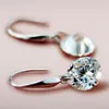 Authentic Fine S925 Sterling silver Charm Earrings Female Crystal from Swarovski Woman jewelry Twins micro set2513