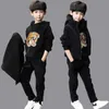 Merk Jongens Warm Thicken Fleece Hoodies + Broek + Vest 3 Stks Sets Meisje Winter Sets Kinderkleding Kinderen Casual Suits Christmas Outfit 211021