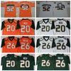 NCAA Football Miami Hurricanes College 20 Ed Reed Jersey 52 Ray Lewis 26 Sean Taylor University Team Color Orange Green White Embroidery And Stitched High Quality