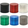 Tobacco Grinder 4 layers Metal Dry Herb Grinders Smoking Zinc Alloy Hand Muller 40mm 50mm 55mm 63mm Cigarette OEM logo