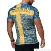 2021 Russia/Spain Flag Jersey Mens Shirt Sweden/Germany Letters 3D Printing Mens T-shirt Breathable Street Casual Wearsoccer jersey