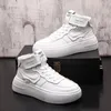 Fashion Designer Men Business Wedding Shoes Luxury Style High top Male Footwear Casual Sneakers White Round Toe Thick Bottom Causal boots Y51