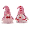 Feestelijke Valentijnsdag Decor Gnomes Mr en Mrs Paar Pluche Doll Decoraties Zoete Geschenken Tafel Home Pink Elf Ornament XBJK2201