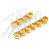 Mescola 5 paia di orecchini con ciondoli Luckyshine Orecchini pendenti in argento 925 con citrino dorato con taglio a cuore
