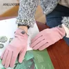 5本の指の手袋H9914シンプルなファッション女性冬の暖かい熱屋外のミトン風プルーフの薄い乗馬のタッチスクリーン韓国の学生のミトン