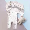 Baby bomull jumpsuits vår nyfödda kläder en bit jumpsuit nyfödd fall kläder baby pojke flicka romper g1221