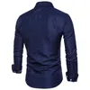 Topy Męskie 2022 Summer Casual Style Koszula Mężczyźni Speckle Wzór Drukowanie Bawełniana Sukienka Długi Rękaw Odzież Odzież Asia Duże koszule