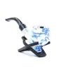 2021 Curved Bakelite Smoking Pipes Chinese Style Blue and White Porcelain Tobacco Pipe Standing Resin Cigarette Holder With Box