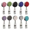 9 Kleur Diamond Badge Sleutelhanger Hanger Party Gunst intrekbare Pull-ID-badges Houder met Clip Office-benodigdheden