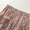 Sommer Mini Röcke Frauen Koreanischen Stil Floral Rüschen Ästhetische Hohe Taille Falten Rock Weibliche Shorts Futter 210421