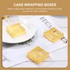 Gift Wrap 150 Pcs Square Moon Cake Boxes Egg-Yolk Puff Containers Packing
