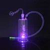 Narghilè Led Pipa in vetro Cambia colore automatico Luce Dab Oil Rig Percolater Gorgogliatore Tubi d'acqua Narghilè ad olio Shisha portatile con tubo flessibile per olio