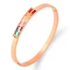 Bangle all-match trend kleur diamant roestvrijstalen sieraden groothandel armbanden dames goud 2021