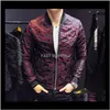 Apparel Mens Slim Jackets High Street Coats Floral Design Outerwear Tops Hommes Bomber Autumn Wiinter Fit Clothing Cz6I9