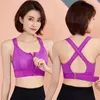 Arrival Women Zipper Sports Bras Plus Size Wirefree Padded Push Up Tops Lady Girls Breathable Fitness Run Gym Yoga Vest Outfit