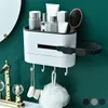 Support de sèche-cheveux mural étagère multi-fonctionnelle salle de bain maquillage organisateur étagère de rangement étagères maison trucs Tassimo accessoires 210330