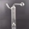 Wholesale Mini Clear Glass Oil Burner Bong Pipes Shisha Hookah Dab Rig Smoking Water Pipe with 10mm bowl