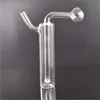 Mini Mini espessos de vidro de vidro Dab Bong Bong 10mm fumante fumante queimador de óleo Howah com mangueira de silicone