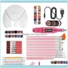 Salong Hälsa Beautypoterapi Plast Led Värme Lampa Nail Art Tool UV Electric Grinder Borste Målning Pen Manicure Dryers Drop Delivery 2