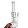 Clear Bong Hookahs Straight Tube Glass Bong Fab Egg Oil Dab Rigs Birdcage Perc Water Pipes 14mm Joint With Bowl Ashcatcher