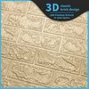 Art3d 5-Pack Peel and Stick 3D Wallpaper Panels for Interior Wall Decor Carta da parati autoadesiva in mattoni di gommapiuma in giallo, copre 29 piedi quadrati