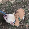 Классическая буква Pet Swieter Hoodie Винтаж коричневые домашние животные Одежда для собак одежда Pug Teddy бульдог щенок толстовки