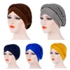 Einfarbige Stirn-Kreuz-Muslim-Frauen-Hijabs-Kappen, indische Wickelkopf-Turban-Mütze, bereit, Hijab-Unterschal-Mütze XY523 zu tragen
