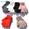 Warmom Coral Fleece verdicken Kinderhandschuhe Winter warm halten Kinder Baby Plüsch pelzige Vollfingerhandschuhe weiche Handschuhe für 7-11 Jahre 211023