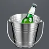 Isbockar och kylare Rostfritt stål Bar Bucket Champagne Öl Vin Spit Barrel Container KTV Club Supplies