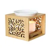 Titulares de vela bambu oco lâmpada de óleo de óleo aroma titular romântico castiçal presentes decoração de casa fragrância