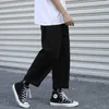 Männer Casual Hosen Vintage Retro Alle-spiel Cargo Hosen Stilvolle Solide Einfache High Street Lose Vielseitig Gerade Koreanische Stil y0927