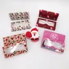 New soft paper false eyelash empty packaging box lash boxes package custom private label logo 25mm mink eyelashes christmas theme cases