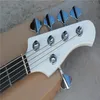 Electric guitar 5-String electric bass, white paint transparent guard, body and neck color integration