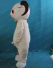 Halloween White Ovelha Mascot Traje de Alta Qualidade Personalizar Desenhos Animados Animais Anime Anime Tema Caráter Adulto Natal Carnaval Fantasia Vestido