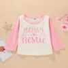 Arrivals Winter Children Casual Cotton Long Sleeve O Neck Letter Pink Cute Baby Girls Coat 0-2T 210629