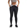 Chrisure vrouwen training leggings hoge taille gym zweet body shaper sportkleding fitness sauna buik slimmen controle legging 211216