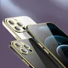 Moda Yumuşak Silikon Cep Telefonu Kılıfları Için iPhone 12 Pro Max 13 13Pro Max Lüks Lüks Galvanik Olgular Objektif Koruyucu Film