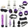 NXY Sm bondage BDSM Giocattoli sessuali per coppie Manette Frusta Capezzoli Clip Benda Bocca Gag Kit per adulti Bondage Toy Flirt Games 1126